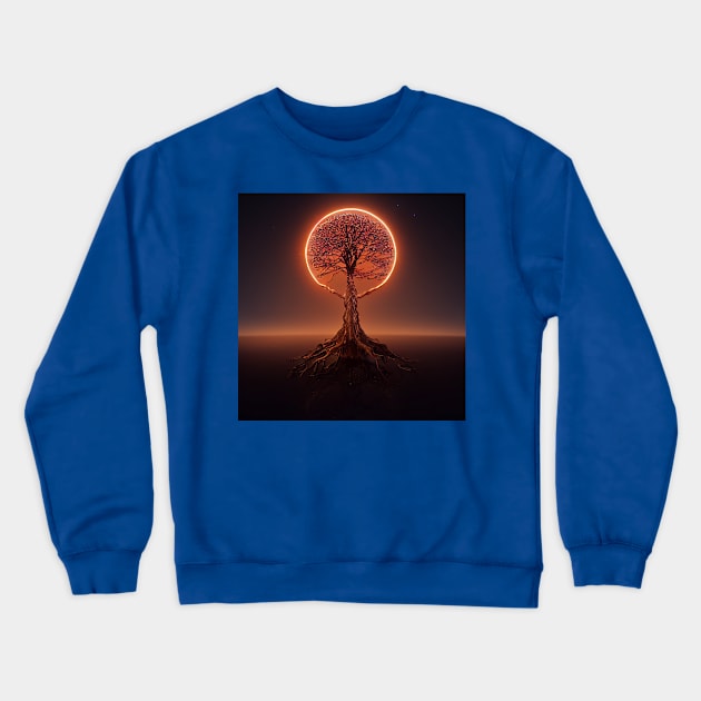 Yggdrasil World Tree of Life Crewneck Sweatshirt by Grassroots Green